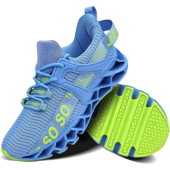 Women's Light Blue Green Running Walking Tennis Blade Athletic Sneakers Shoes - Picture 7 of 7